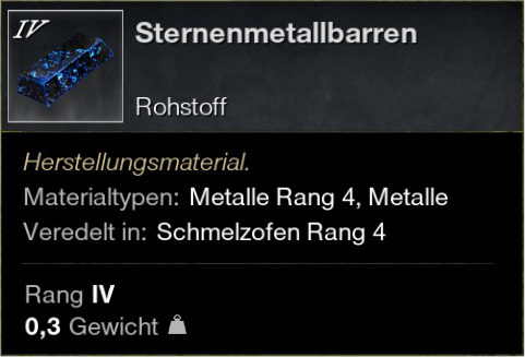 Sternenmetallbarren