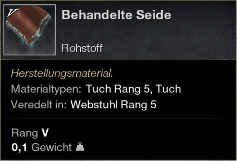 Behandelte Seide