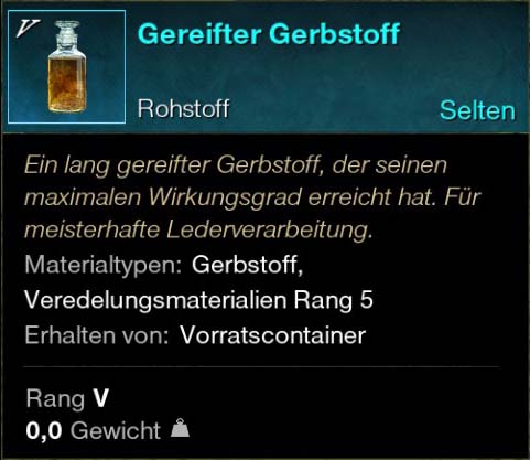 Gereifter Gerbstoff