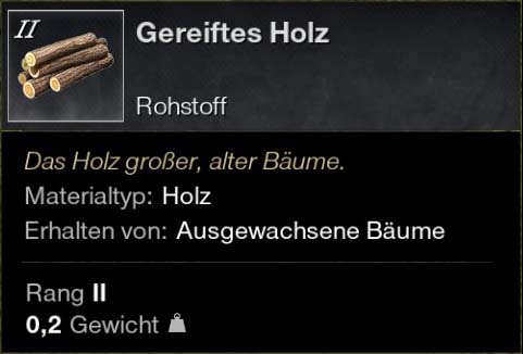 Gereiftes Holz