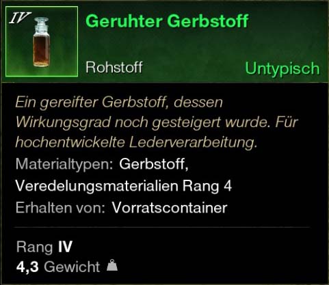 Geruhter Gerbstoff