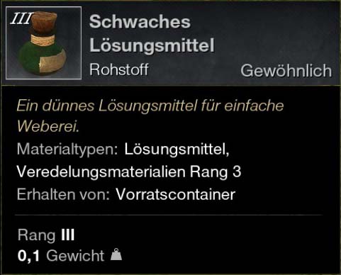 Schwaches Lösungsmittel