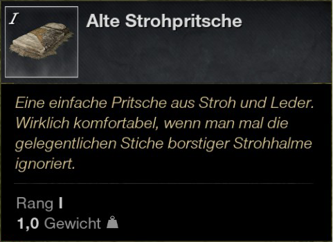 Alte Strohpritsche