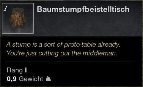 Baumstumpfbeistelltisch