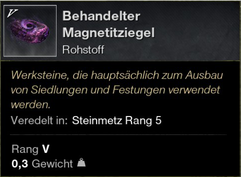 Behandelter Magnetitziegel