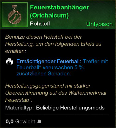 Feuerstabanhänger (Orichalcum)