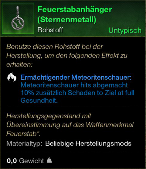 Feuerstabanhänger (Sternenmetall)