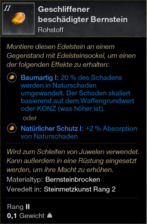 Geschliffener beschädigter Bernstein