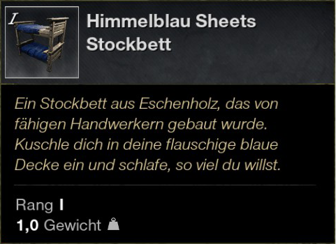 Himmelblau Sheets Stockbett