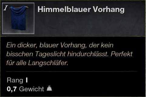 Himmelblauer Vorhang