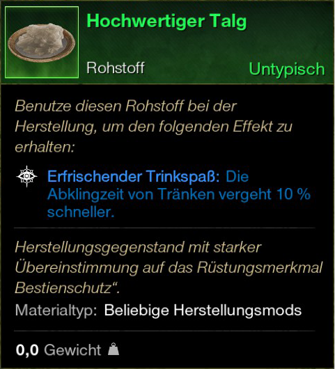 Hochwertiger Talg