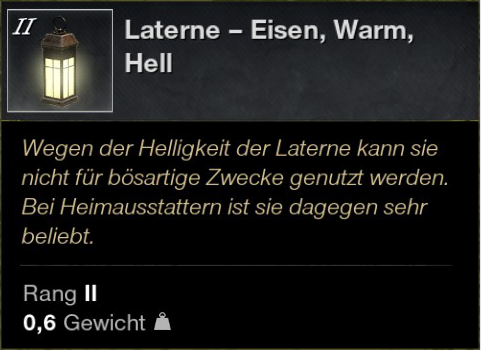 Laterne - Eisen, Warm, Hell