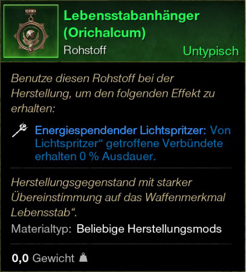 Lebensstabanhänger (Orichalcum)