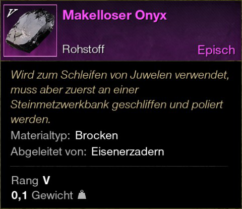 Makelloser Onyx