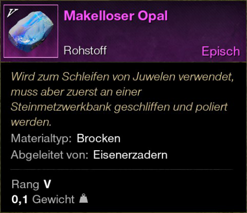 Makelloser Opal