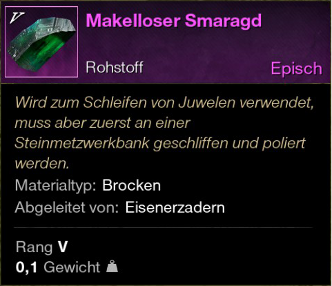 Makelloser Smaragd