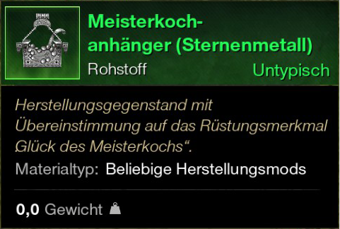 Meisterkoch Anhänger (Sternenmetall)