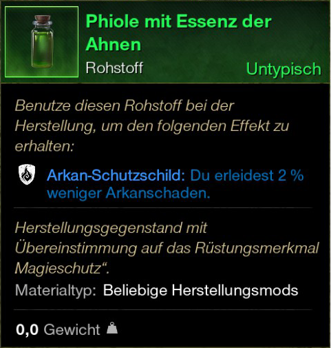 Phiole mit Essenz der Ahnen