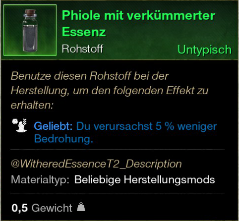 Phiole mit verkümmerter Essenz