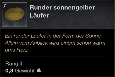 Runder Sonnengelber Läufer