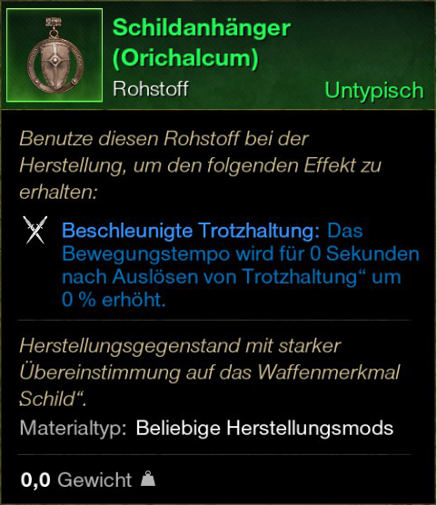 Schildanhänger (Orichalcum)