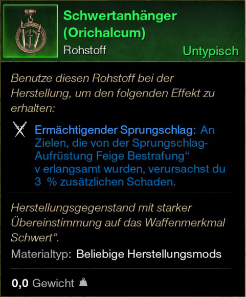 Schwertanhänger (Orichalcum)