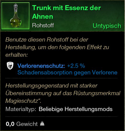 Trunk mit Essenz der Ahnen