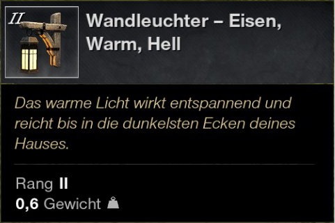 Wandleuchter - Eisen, Warm, Hell