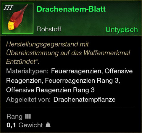 Drachenatem-Blatt