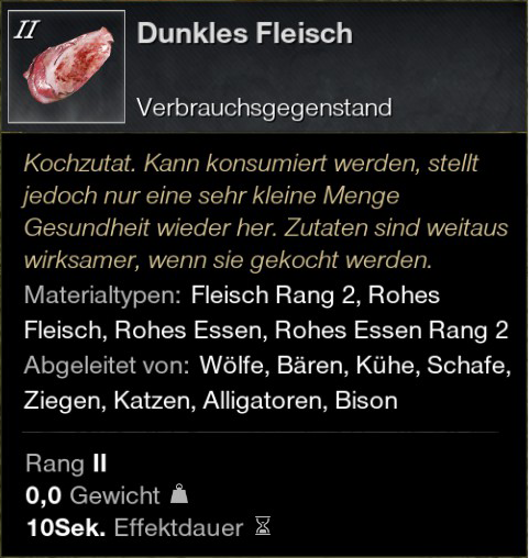 Dunkles Fleisch