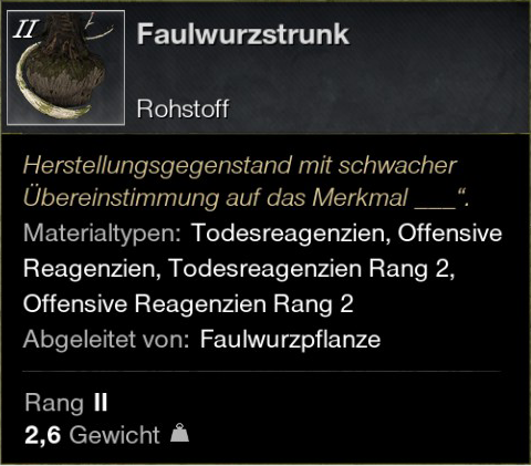 Faulwurzstrunk