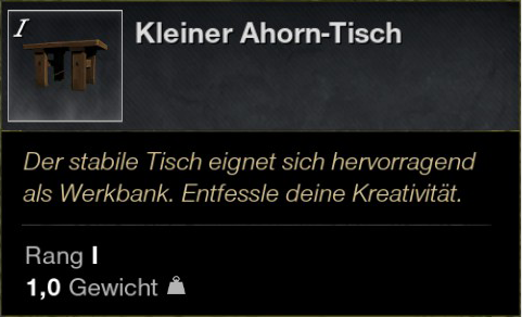 Kleiner Ahorn Tisch