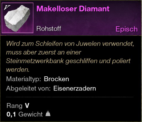 Makelloser Diamant