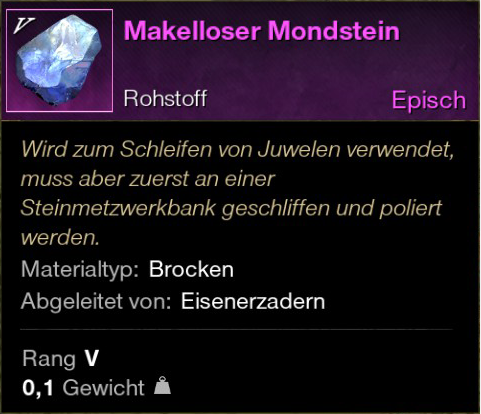 Makelloser Mondstein