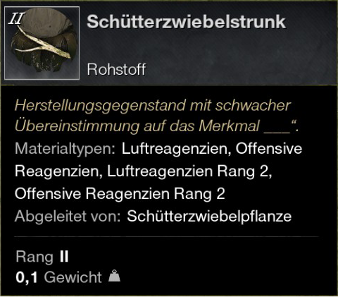 Schütterzwiebelstrunk