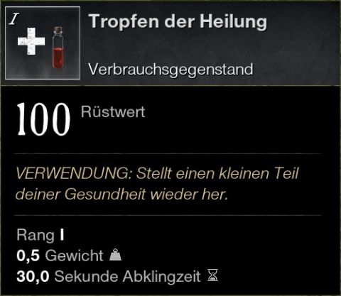 Tropfen der Heilung