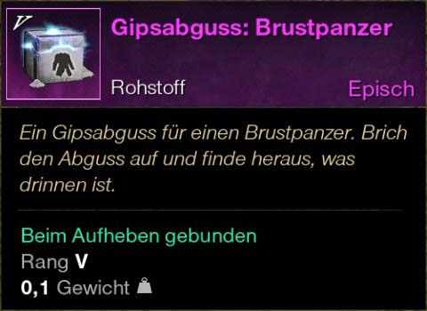 Gipsabguss Brustpanzer