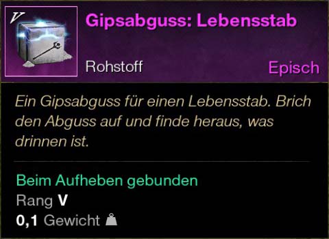 Gipsabguss Lebensstab