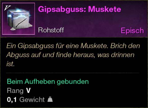 Gipsabguss Muskete