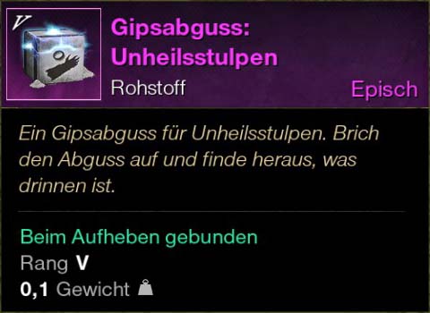 Gipsabguss Unheilsstulpen