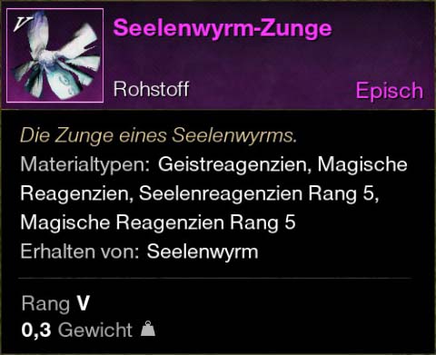 Seelenwyrm Zunge